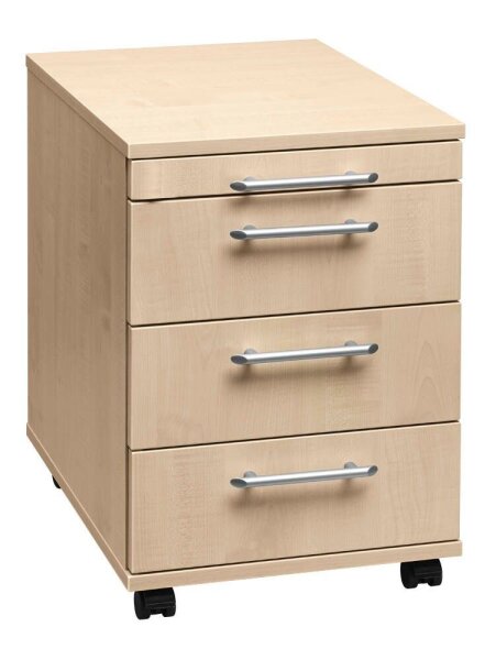 HAMMERBACHER Basic 1606 Rollcontainer ahorn 4 Auszüge 42,8 x 58,0 x 59,0 cm