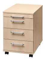 HAMMERBACHER Basic 1606 Rollcontainer ahorn 4 Auszüge 42,8 x 58,0 x 59,0 cm