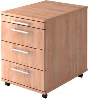 HAMMERBACHER Basic 1606 Rollcontainer nussbaum 4...