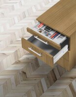 HAMMERBACHER Basic 1606 Rollcontainer nussbaum 4 Auszüge 42,8 x 58,0 x 59,0 cm