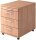 HAMMERBACHER Basic 1606 Rollcontainer nussbaum 4 Auszüge 42,8 x 58,0 x 59,0 cm