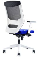 rocada Bürostuhl, 908W-3 Stoff blau, Gestell weiß