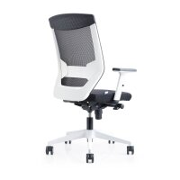 rocada Bürostuhl, 908W-4 Stoff schwarz, Gestell weiß