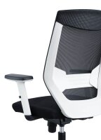 rocada Bürostuhl, 908W-4 Stoff schwarz, Gestell weiß