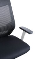 rocada Bürostuhl, 908W-4 Stoff schwarz, Gestell weiß