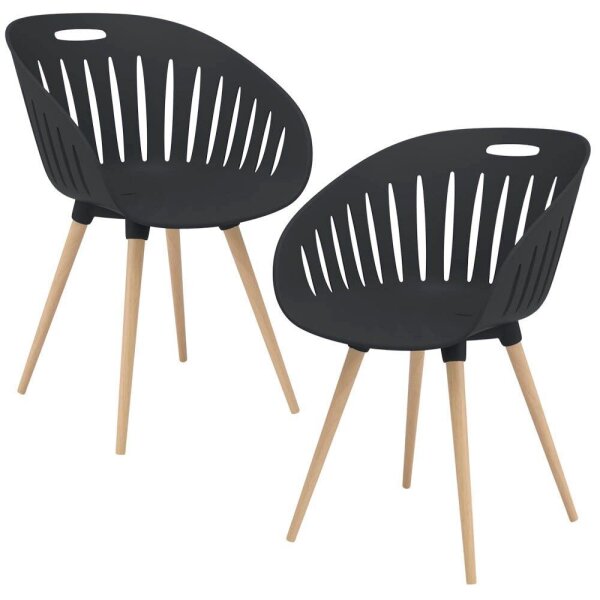 Topstar Schalenstühle T2023 FZ20EIA-2 anthrazit Kunststoff, 2 St.