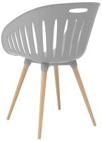 Topstar Schalenstühle T2023 FZ20EIG-2 hellgrau Kunststoff, 2 St.