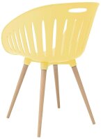 Topstar Schalenstühle T2023 FZ20EIY-2 gelb Kunststoff, 2 St.