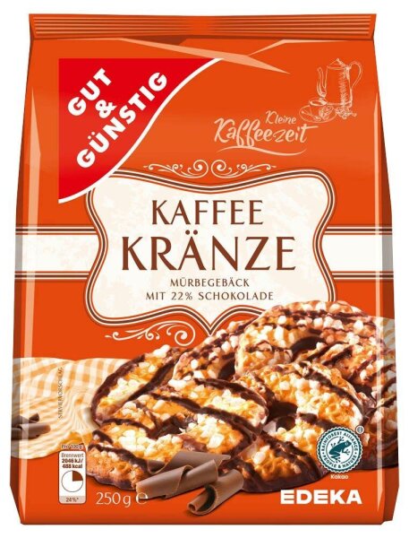 GUT&GÜNSTIG Kaffeekränze Gebäck 250,0 g, 1 St.