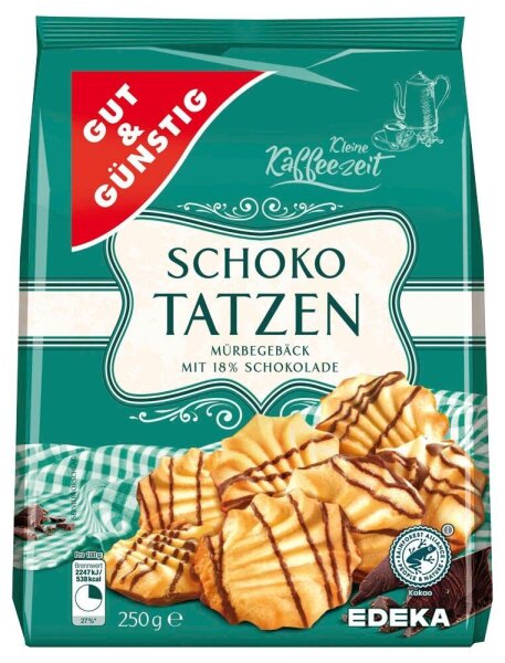 GUT&GÜNSTIG Schokotatzen Gebäck 250,0 g, 1 St.