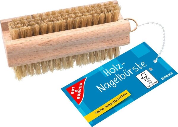 GUT&GÜNSTIG Nagelbürste braun Holz, 1 St.