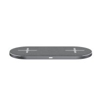 XLAYER Wireless Pad Double Induktive Ladestation space grau, 10 Watt
