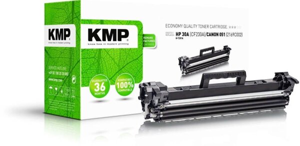 KMP H-T251A  schwarz Toner kompatibel zu HP 30A (CF230A)