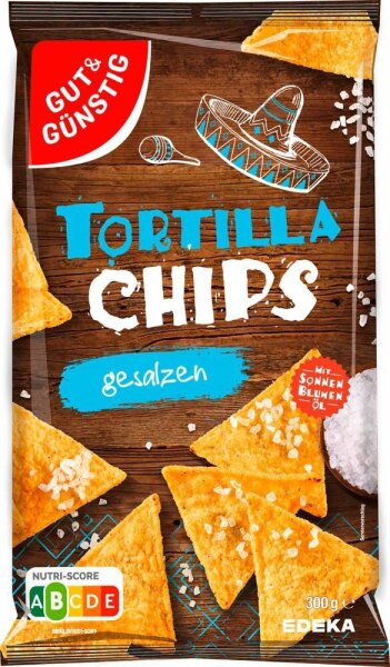 GUT&GÜNSTIG Tortilla gesalzen Chips 300,0 g, 1 St.