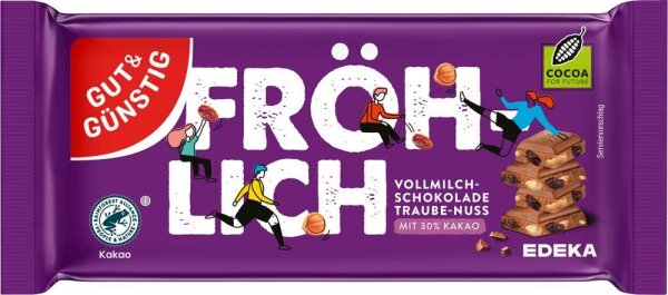 GUT&GÜNSTIG FRÖHLICH Schokolade 100,0 g