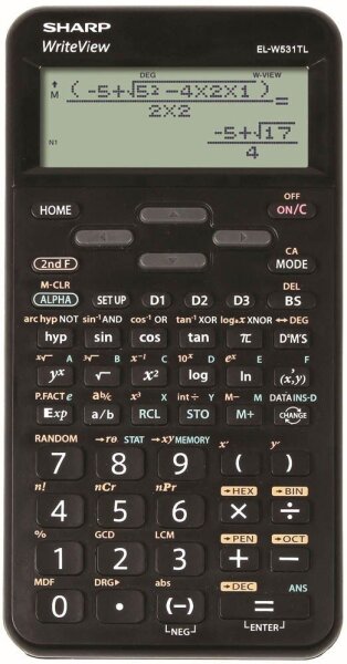 SHARP EL-W531TL Wissenschaftlicher Taschenrechner schwarz