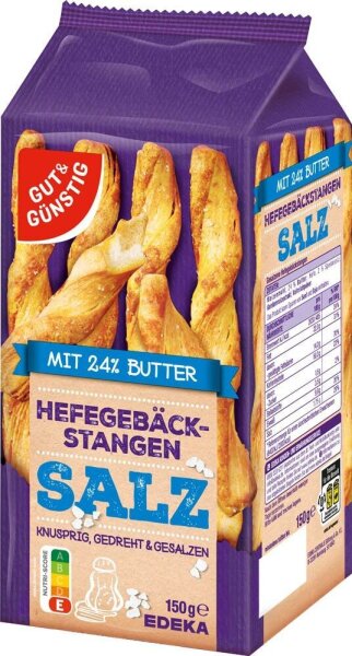 GUT&GÜNSTIG Gebäckstangen gesalzen Gebäck 150,0 g, 1 St.