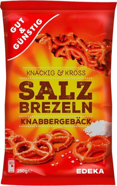 GUT&GÜNSTIG Salzbrezeln Gebäck 250,0 g, 1 St.