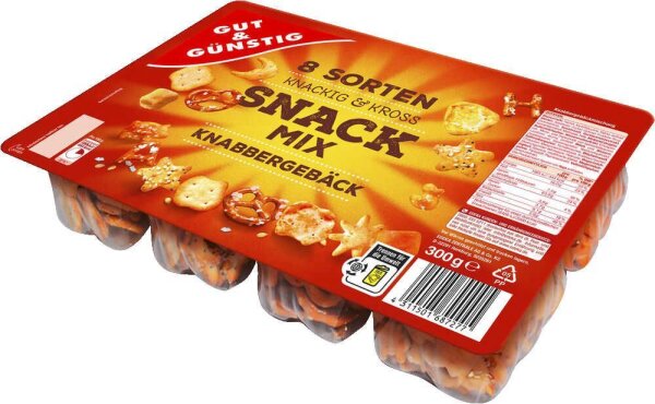 GUT&GÜNSTIG Snack-Mix Gebäck 300,0 g, 1 St.
