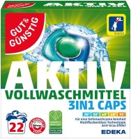 GUT&GÜNSTIG AKTIV Waschmittel Caps, 22 St.
