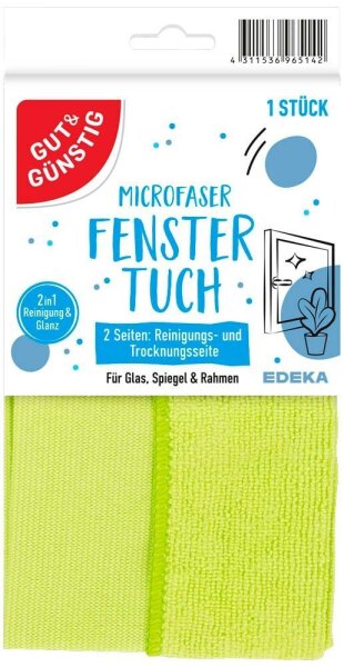 GUT&GÜNSTIG Fenstertuch 60 °C waschbar, 1 St.