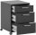 MÖBELPARTNER Rollcontainer anthrazit 3 Auszüge 41,0 x 49,6 x 60,0 cm