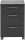 MÖBELPARTNER Rollcontainer anthrazit 3 Auszüge 41,0 x 49,6 x 60,0 cm