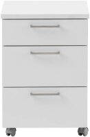 MÖBELPARTNER Rollcontainer lichtgrau 3 Auszüge 41,0 x 49,6 x 60,0 cm