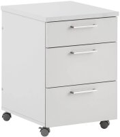 MÖBELPARTNER Rollcontainer lichtgrau 3 Auszüge 41,0 x 49,6 x 60,0 cm