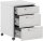 MÖBELPARTNER Rollcontainer lichtgrau 3 Auszüge 41,0 x 49,6 x 60,0 cm