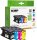 KMP B59VX schwarz, cyan, magenta, gelb Druckerpatronen kompatibel zu brother LC-1280XLVALBP, 4er-Set