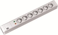 Bach 19" 1,5HE 7xSchuko ws 1xÜSS Strom 2