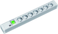 Bach 19" PVC 7xSchuko 1xSchalter Strom