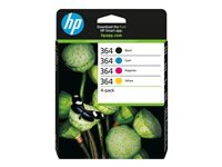 HP 364 4er Pack Schwarz, Gelb, Cyan, Magenta Tintenpatrone