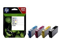 HP 364 4er Pack Schwarz, Gelb, Cyan, Magenta Tintenpatrone