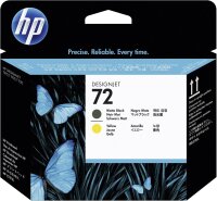 HP 72 Gelb, mattschwarz Druckkopf