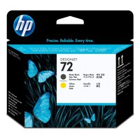HP 72 Gelb, mattschwarz Druckkopf