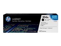 HP 304A 2er Pack Schwarz LaserJet Tonerpatrone (CC530AD)