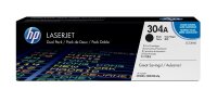HP 304A 2er Pack Schwarz LaserJet Tonerpatrone (CC530AD)