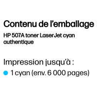 HP 507A Cyan LaserJet Tonerpatrone (CE401A)