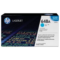HP 648A Cyan LaserJet Tonerpatrone (CE261A)