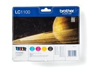 BROTHER LC1100 Value Pack 4er Pack Schwarz, Gelb, Cyan, Magenta Tintenpatrone