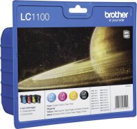 BROTHER LC1100 Value Pack 4er Pack Schwarz, Gelb, Cyan, Magenta Tintenpatrone