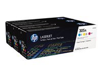 HP 305A 3er Pack Farbe (Cyan, Magenta, Gelb) LaserJet Tonerpatrone (CF370AM)