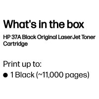 HP 37A Schwarz LaserJet Tonerpatrone (CF237A)