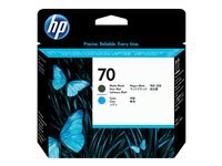 HP 70 Cyan, mattschwarz Druckkopf