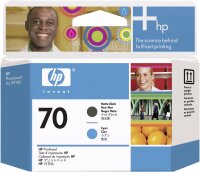 HP 70 Cyan, mattschwarz Druckkopf