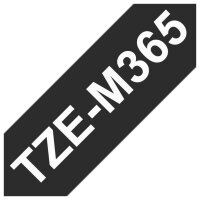 BROTHER TZeM365 tape white on blank black surface 36mm