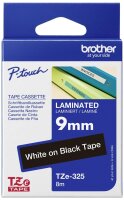 Tape TZE325/ s/w / 8m / 9mm /Ptouch 1000