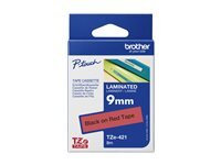 Tape TZE421 / rot/bk /8m/9mm/Ptouch 1000